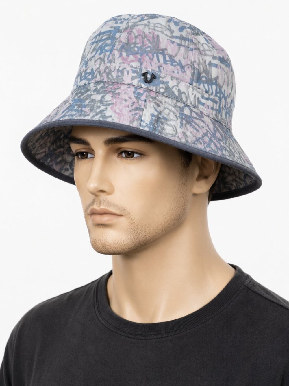 True Religion Graffiti Bucket Hat Y2K Streetwear Unisex One Size